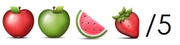 cuatro frutillas